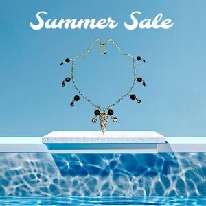 Vibrant Gold Necklace with Multicolor Pendant